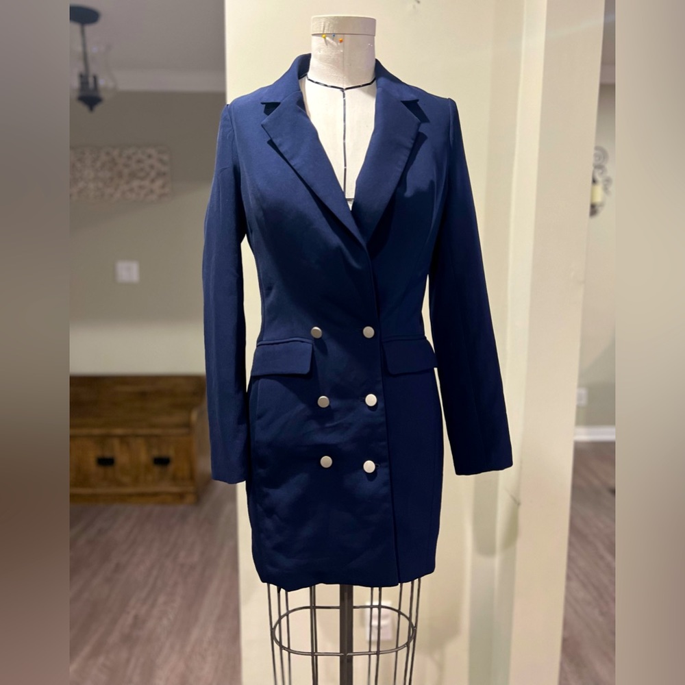 Front button blazer dress